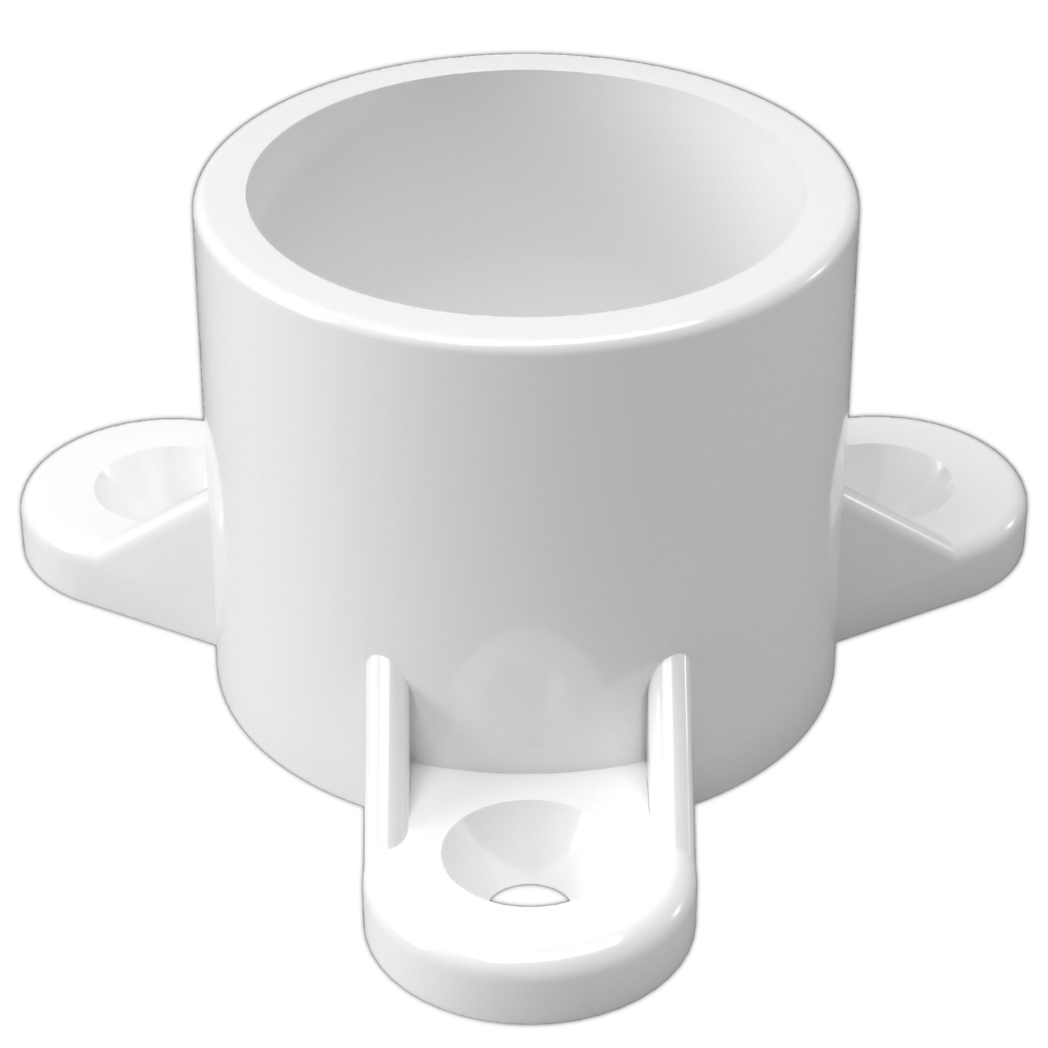 FORMUFIT F001ECT-WH-10 PVC Table Cap, Furniture Grade, 1' Size, White, 10-Pack