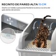 thumbnail image 4 of Caja de arena para gatos inoxidable gran capacidad borde alto diseño a prueba de fugas fácil limpieza incluye pala recogedora y pedal apto para todas, 4 of 7