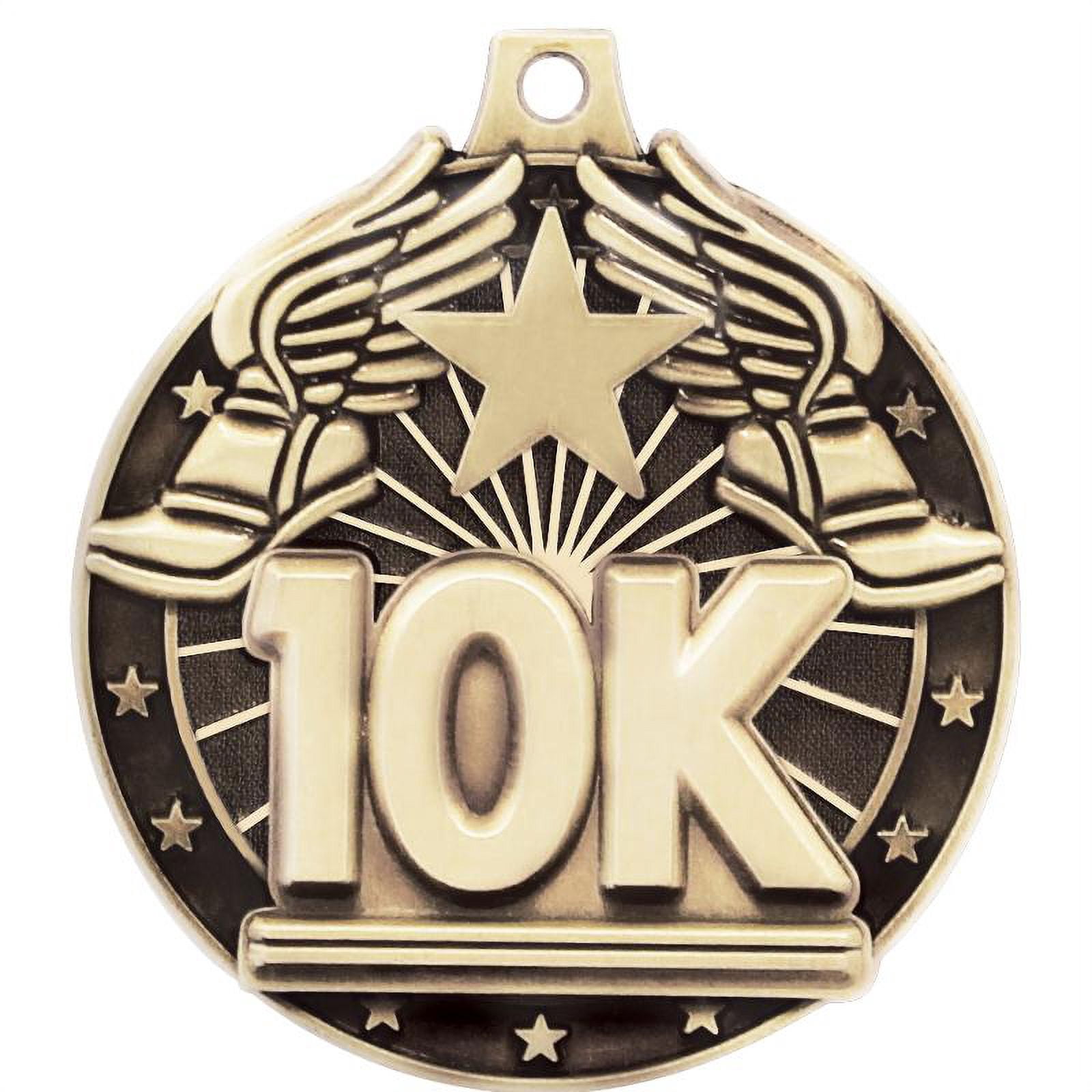10K Medals, 2" Gold Diecast 10K Medal Award 5 Pack
