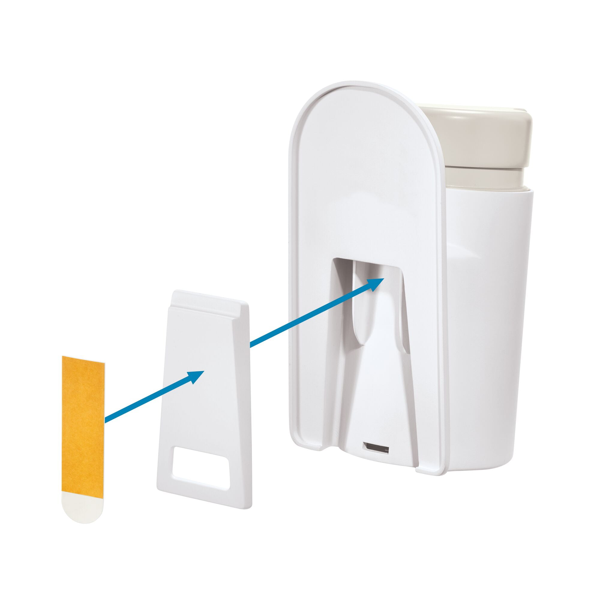 iDesign Self-Adhesive Soap Dispenser – Berkley Collection - Coconut/White