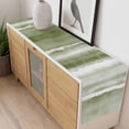 thumbnail image 4 of Sage Green Stripes Table Runner - 120 Inch Long, Kitchen Dining Table Runner Dresser Scarves, Watercolor Gradient Abstract Striped Farmhouse Decor for Coffee Tables Wedding Party Banquet, 4 of 8