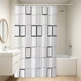 thumbnail image 4 of Gallickan Waterproof Plastic Shower Curtain, 71x39in, PEVA with 6 Hooks, Quick Dry, Cute Pattern, Bathroom Stall Bathtub RV, Transparent Privacy, 4 of 6