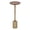 Walnut Brown, variant on Kate and Laurel Xyler Round Wood and Metal Drink Table, 10 x 10 x 24, Walnut Brown Wood and Antique Brass, Mid-Century Plant Pedestal Table for Storage and Display