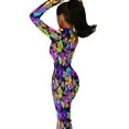 thumbnail image 6 of Hippie Flower Power Long Dress Ladies Peace Colorful 60s Retro Party Maxi Dress Summer One Shoulder Vintage Bodycon Dresses, 6 of 7