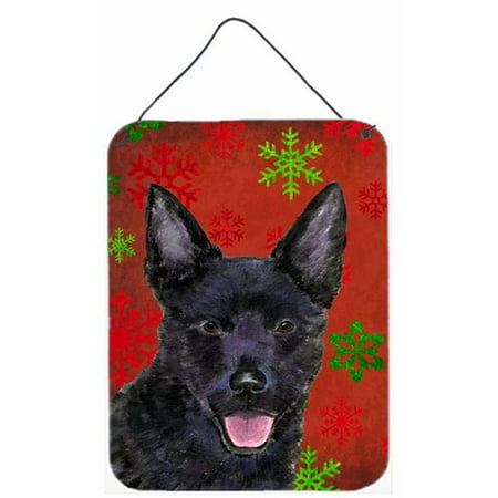 

Australian Kelpie Red Snowflakes Holiday Christmas Aluminium Metal Wall Or Door Hanging Prints