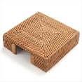 thumbnail image 3 of Rattan Napkin Holder Square,Wicker Basket for Kitchen,Flat Holders Paper Napkins,Woven, 3 of 4