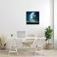 thumbnail image 2 of Stupell Industries Surreal Full Moon Tree Silhouette Landscape Painting Gray Framed Art Print Wall Art, 2 of 7