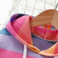 thumbnail image 5 of Toddler & Little Girl Rainbow Striped Casual Hoodie Sweatshirt Kids Coat Outfits Tops 2-7Y, 5 of 8