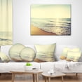 thumbnail image 4 of Designart Bright Seashore during Sunset - Seashore Throw Pillow - 12x20, 4 of 5