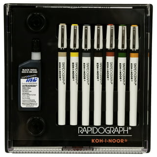 Rotring Rapidograph 4 four techical pens set 0.18 - 0.5 mm