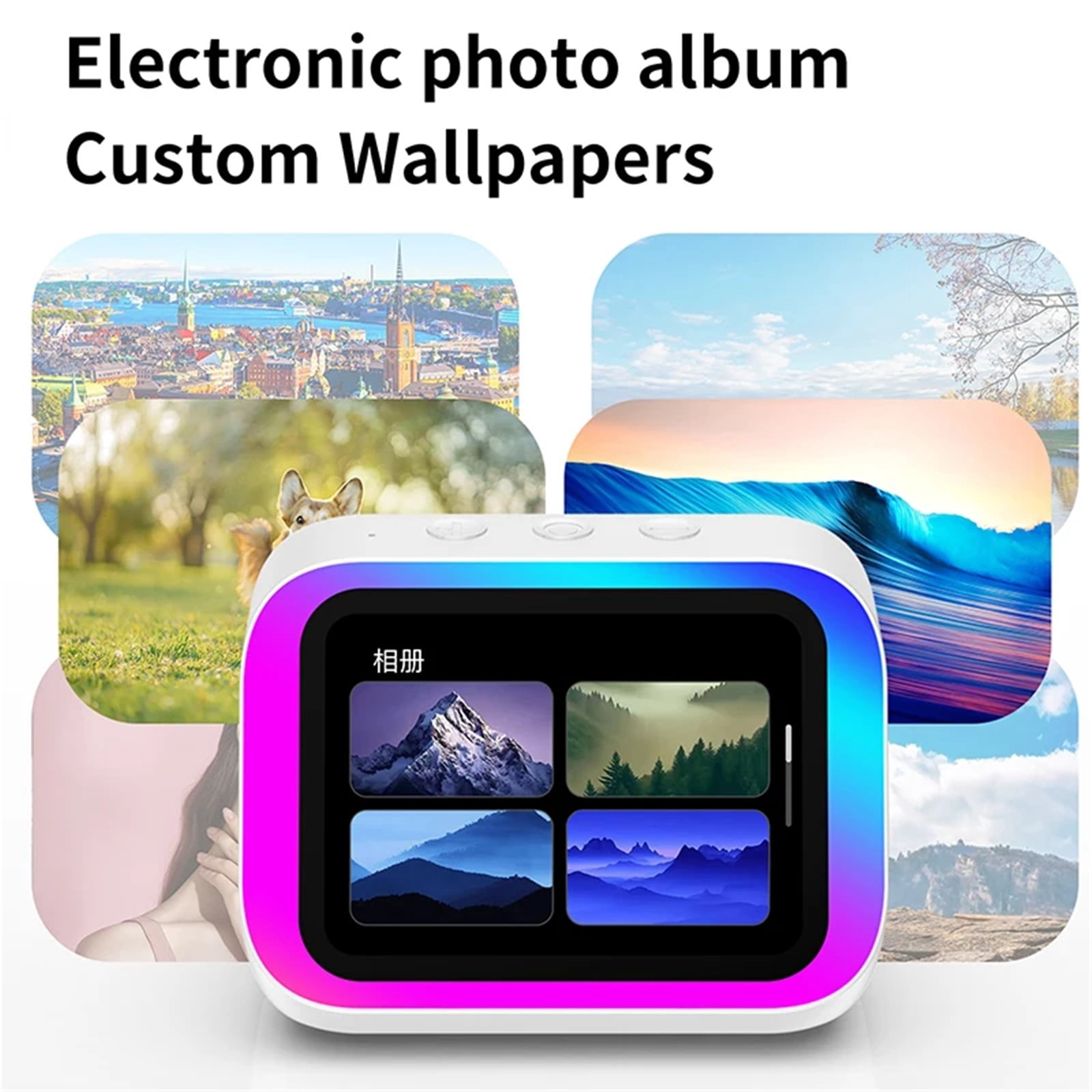 smart Alarm Clock With Bluetooth Speaker & Color Display - App Controlled Weather, Night Light, Photo Frame, Sleep Stories