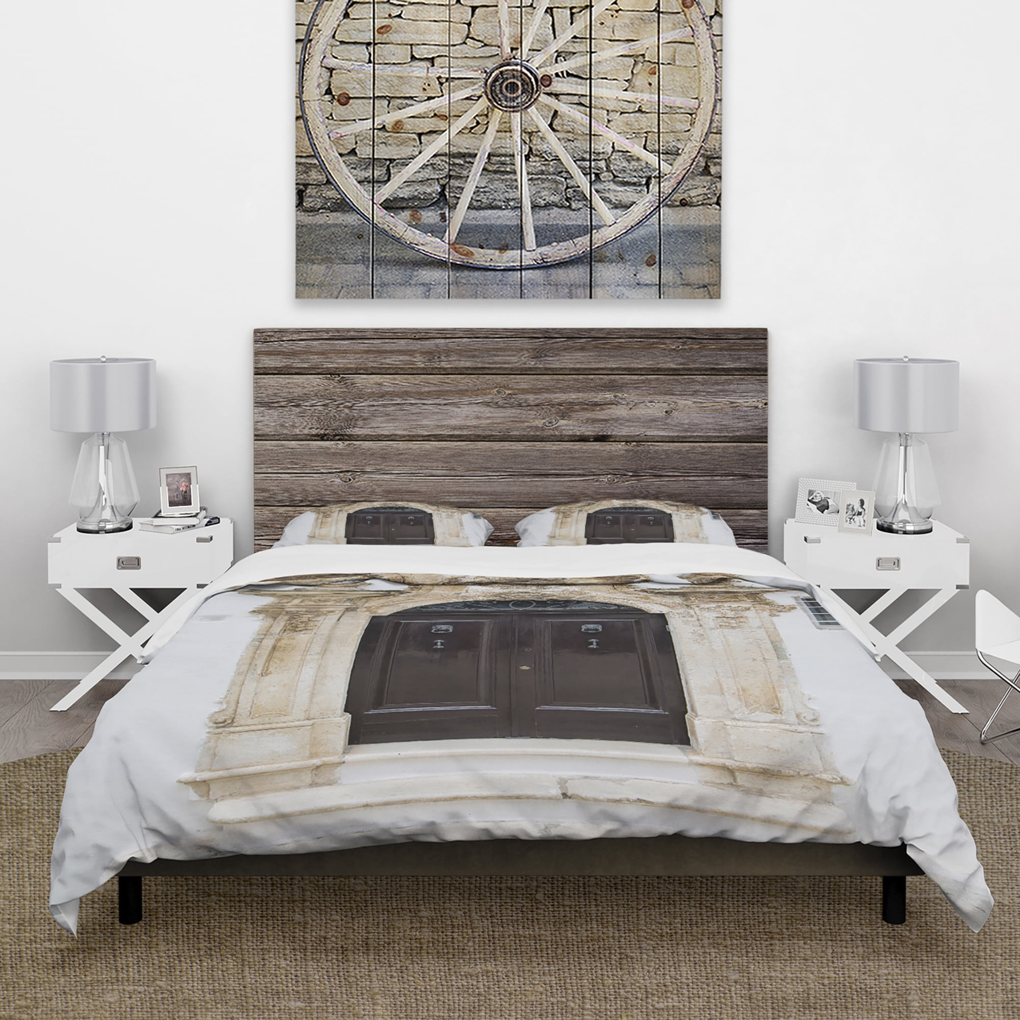 Designart 'Old door Bari Italy' Vintage Duvet Cover Set