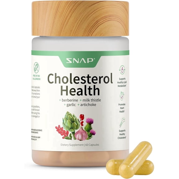 Snap Supplements Blood Pressure Support Pill with Cholesterol Health Beta-Sitosterol, 60 Capsules