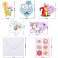 thumbnail image 3 of 81Pcs Animal Valentine's Day Cards Kit 36 Pack Greeting Cards Cute Note Card in 12 Designs with Envelopes and Adhesive Stickers for Kids Classroom Exchange Valentine's Day Wedding Party, 3 of 7