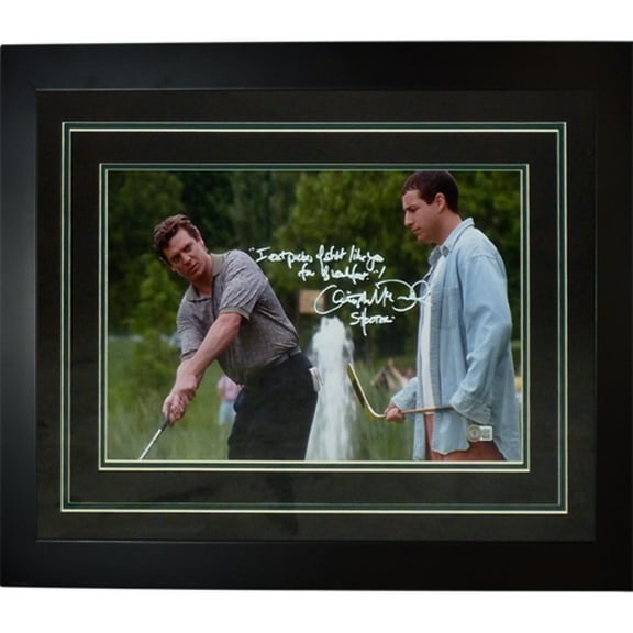 Christopher McDonald Shooter McGavin Autographed Happy Gilmore with Adam Sandler Deluxe Framed 11x17 Photo w/ Long Quote Inscr - Beckett