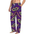 thumbnail image 2 of Disketp Carnival Masks And Beads Men'S Pajama Pants - Ultra Soft Fleece Sleep And Lounge Pants (Size: S-Xxl), 2 of 9