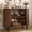 Walnut, variant on Harper & Bright Designs Fluted Coffee Bar Cabinet with Wine Racks and Glass Holders, Vintage Sideboard Cabinet with Storage Drawer, Console Cabinet with Side Storage for Living Room, Kitchen, Walnut