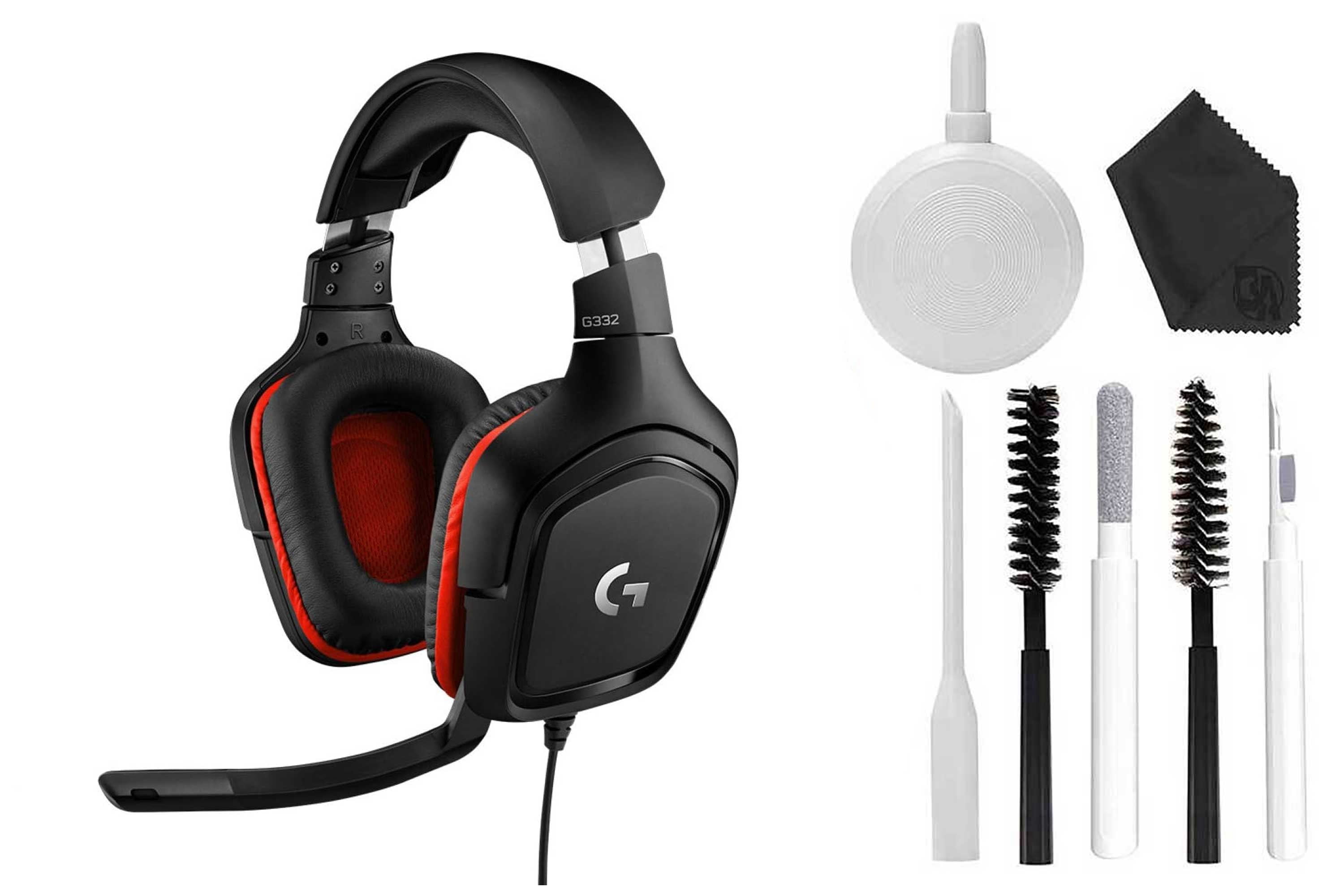 Logitech G332 Wired Gaming Headset, Rotating Leatherette Ear Cups, 3.5