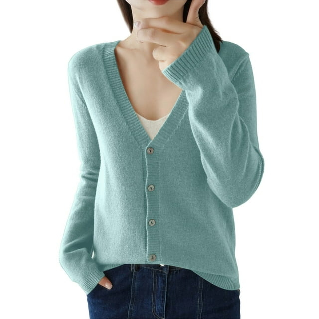 Lightweight Knit Cardigan Short Open Front Sweater Outerwear Casual Loose Fit Thin Fall Versatile Top