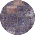 thumbnail image 1 of Ahgly Company Indoor Round Abstract Purple Patchwork Area Rugs, 7' Round, 1 of 6