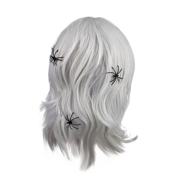 Silver-gray Medium-length Spider Wig Cos Witch Ghost Bride Role-playing Props