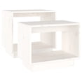 thumbnail image 3 of vidaXL Nesting Coffee Tables 2 pcs White Solid Wood Pine, 3 of 5