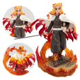 thumbnail image 2 of Figura de Demon Slayer Rengoku Kyoujurou de 20cm, figura de acción de Kimetsu no Yaiba, Tanjirou/Inosuke/Shinobu, modelo de muñeca de juguete Gong Bohan LED, 2 of 2