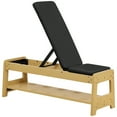 thumbnail image 1 of Soozier Banc de Poids Réglable avec Étagère de Rangement, Noir, 1 of 10