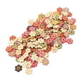 thumbnail image 4 of Botones de flores Estilos ricos retro Colores vivos Madera duradera Botones artesanales de amplia aplicación para bolsa de ropa DIY 200 piezas (25 mm) Estilo aleatorio, 4 of 5