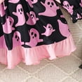 thumbnail image 7 of Jkety Toddler Girl Fall Outfits Toddler Baby Girl Outfit Pumpkin Print Long Sleeve Overall Dress Skirt Halloween Thanksgiving Clothes(Purple,3-6 Months), 7 of 7