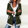 thumbnail image 6 of Ihhxva Women's Hooded Quilted Jacket, Snap Front Mid-Length Coat with Detachable Hood and Pockets, Long Sleeve Casual Outerwear S - 3XL, 6 of 8