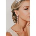 thumbnail image 3 of Pendientes de novia de circonita cúbica para mujeres novias, pendientes colgantes de boda con candelabro de cristal para baile de graduación o desfile, 3 of 4