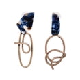 thumbnail image 1 of Pendientes colgantes de moda para mujer, con forma irregular y coloridos (azul), 1 of 3