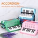 thumbnail image 5 of Acordeón Uxcell, acordeón de botones de 17 teclas y 2 bajos, instrumento musical mini, azul cielo, 5 of 6