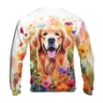 thumbnail image 2 of Welcome Spring Summer Golden Retriever Portrait Flower Blue Sky All Over Print 3D Sweatshirt Unisex Merch Goldens Dog Lover Gifts Idea - 12001, 2 of 6