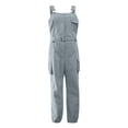 thumbnail image 2 of Innerwin Jumpsuits Sleeveless Women Long Pants Summer With Pockets Solid Color Romper Gray S, 2 of 7