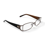 Luxe Womens WLO317 Rectangular Rectangular Prescription Eyeglasses with Case, Brown
