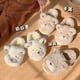 thumbnail image 5 of Pantuflas de algodón cálidas para mujer para el hogar en invierno, nuevas y lindas pantuflas de osito de peluche, cómodas y de suela suave, pantuflas de felpa simples, 5 of 5