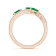 thumbnail image 2 of Angara Natural 0.35 Ct. Emerald with Emerald Fashion Ring in 14K Rose Gold for Women (Ring Size: 12), 2 of 9