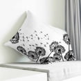 thumbnail image 3 of Dandelion Pillow Covers 18x18 Inch Decorative Throw Pillow Cover, Black White Modern Country Rustic Plants Sofa Pillowcases Accent Cushion Case Home Decor Bedroom Living Room, 3 of 6