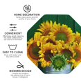 thumbnail image 3 of Naloa Sunflowers in Bucket Leather Coasters for Drinks, Durable Drink Coasters 4 Set for Tabletop Protection, Luxurious Home Décor and Housewarming Gift ( {designName})Octagon, 3 of 6