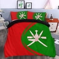 thumbnail image 2 of Bandera de Omán Escudo de Armas Juego de Cama Círculo Rlt13, 2 of 5