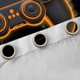 thumbnail image 4 of Homewish Neon Orange Gamepad Black Out Curtains for Boy, Chic Honeycomb Abstract Curtains Pack of 2 (42x63 Each), Modern Video Game Bedroom Curtains, Black Out Curtains Decor, 4 of 6