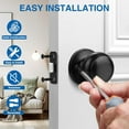 thumbnail image 4 of Black Door Knob, 5 Pack Round Keyless Doorknobs Interior/Exterior Lockset, Passage Locking Door Knobs for Bedroom/Bathroom, Black Modern Design Door Hardware, 4 of 7