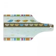 thumbnail image 1 of Valentines Day Cutting Board, Birds with Colored Hearts and Stripes Abstract Dots Image, Decorative Tempered Glass Cutting and Serving Board, Wine Bottle Shape, Multicolor, by Ambesonne, 1 of 1