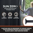 thumbnail image 7 of Sun Zero 5/8" Blackout Tension Rod, 28-60", Black, 7 of 7