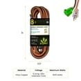 thumbnail image 2 of Go Green Power Inc. Gg-13708 Cable De Extensión Resistente 16/3, Color Naranja, 8 Pies, 2 of 5