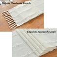 thumbnail image 5 of Wracra Rustic Linen Table Runner Farmhouse Style Table Runners 60 inches Long Embroidered Table Runner with Hand-Tassels for Party, Dresser Decor and Dining Room Decorations(white, 13"×60"), 5 of 7