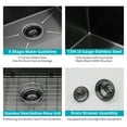 thumbnail image 3 of 30 Inch Undermount Kitchen Sink, 30”x18”x10” Black Kitchen Sink 16 Gauge 10 Inch Deep Single Bowl Kitchen Sink Basin, 3 of 7