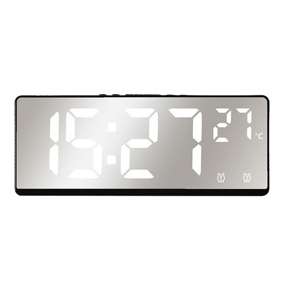 SDNall Multifunctional Digital Wall Clock for Living Room Decor, with Temperature Humidity Display, Color Screen and Silent Operation for Home or Office